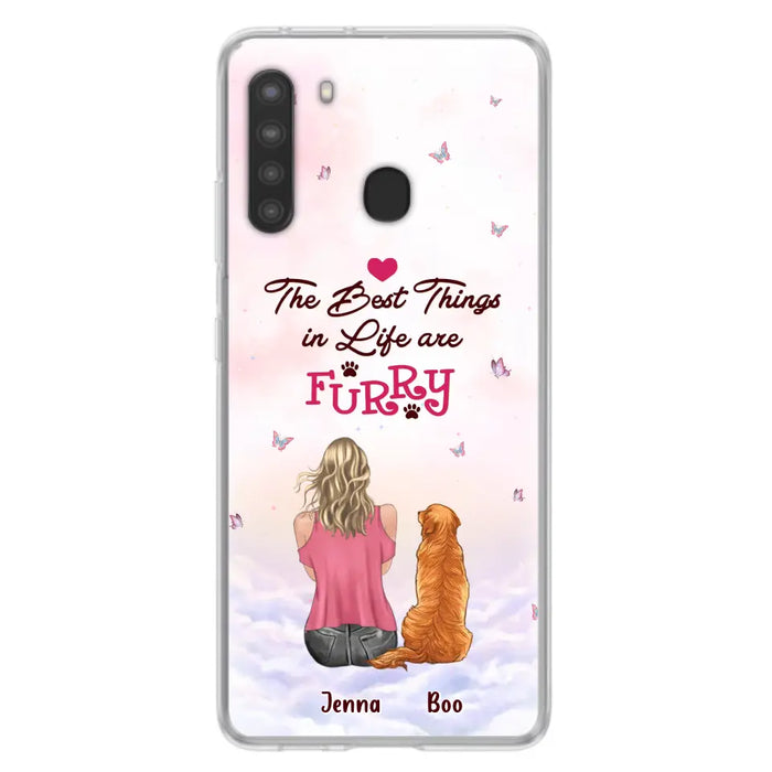 Custom Personalized Dog Mom Phone Case - Upto 5 Dogs - Gift Idea For Dog Lovers - The Best Things In Life Are Furry - Case for iPhone/Samsung