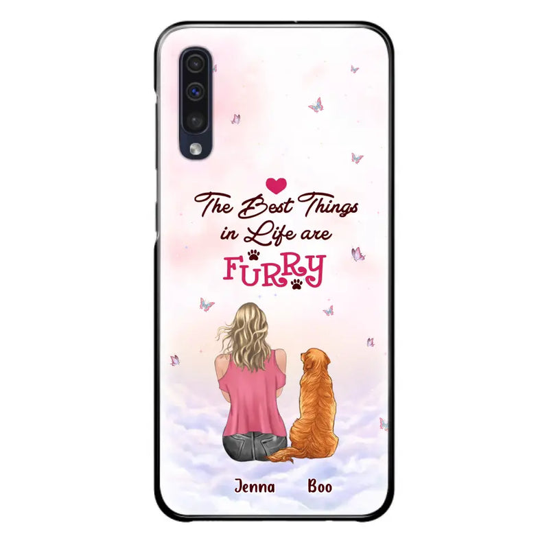 Custom Personalized Dog Mom Phone Case - Upto 5 Dogs - Gift Idea For Dog Lovers - The Best Things In Life Are Furry - Case for iPhone/Samsung