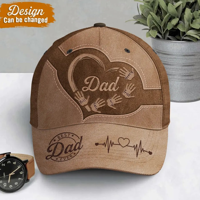 Custom Personalized Father's Day Baseball Cap - Gift Idea For Dad with up to 10 Kids - Best Dad Ever