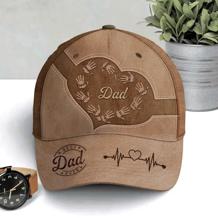 Custom Personalized Father's Day Baseball Cap - Gift Idea For Dad with up to 10 Kids - Best Dad Ever