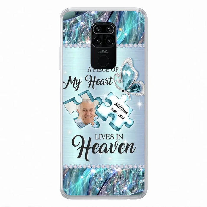 Custom Personalized Memorial Photo Phone Case - Memorial Gift Idea for Father's Day - A Piece Of My Heart Lives In Heaven - Case for Xiaomi/Huawei/Oppo