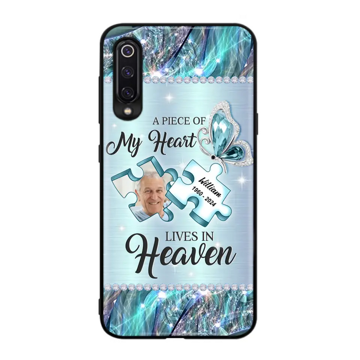 Custom Personalized Memorial Photo Phone Case - Memorial Gift Idea for Father's Day - A Piece Of My Heart Lives In Heaven - Case for Xiaomi/Huawei/Oppo