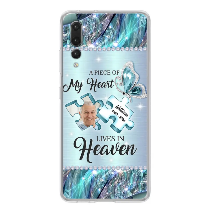 Custom Personalized Memorial Photo Phone Case - Memorial Gift Idea for Father's Day - A Piece Of My Heart Lives In Heaven - Case for Xiaomi/Huawei/Oppo