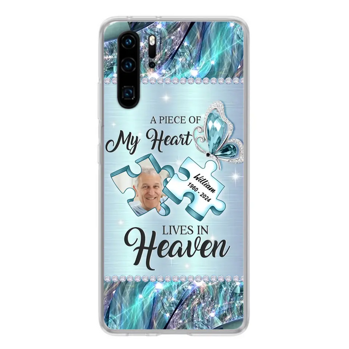 Custom Personalized Memorial Photo Phone Case - Memorial Gift Idea for Father's Day - A Piece Of My Heart Lives In Heaven - Case for Xiaomi/Huawei/Oppo