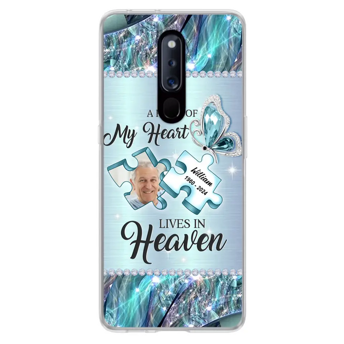 Custom Personalized Memorial Photo Phone Case - Memorial Gift Idea for Father's Day - A Piece Of My Heart Lives In Heaven - Case for Xiaomi/Huawei/Oppo