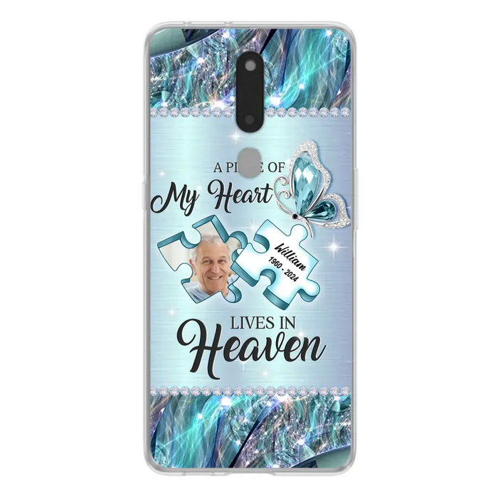 Custom Personalized Memorial Photo Phone Case - Memorial Gift Idea for Father's Day - A Piece Of My Heart Lives In Heaven - Case for Xiaomi/Huawei/Oppo