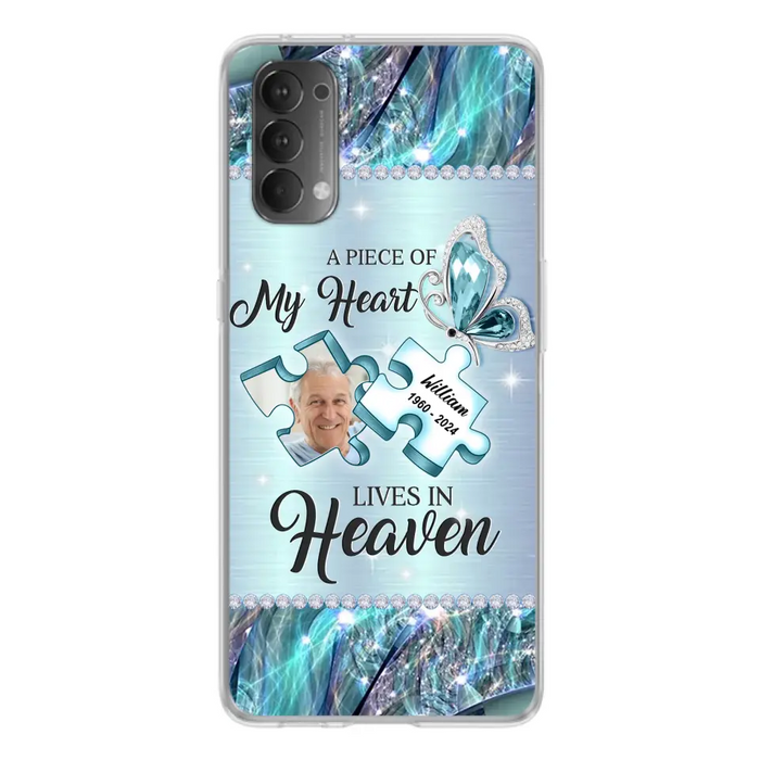 Custom Personalized Memorial Photo Phone Case - Memorial Gift Idea for Father's Day - A Piece Of My Heart Lives In Heaven - Case for Xiaomi/Huawei/Oppo