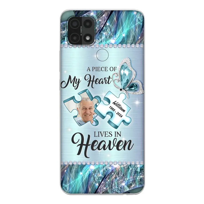 Custom Personalized Memorial Photo Phone Case - Memorial Gift Idea for Father's Day - A Piece Of My Heart Lives In Heaven - Case for Xiaomi/Huawei/Oppo