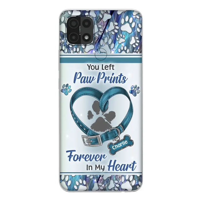 Custom Personalized Memorial Dog Collar Phone Case - Memorial Gift Idea For Dog Lover - You Left Paw Prints Forever In My Heart - Case For Xiaomi/ Huawei/ Oppo