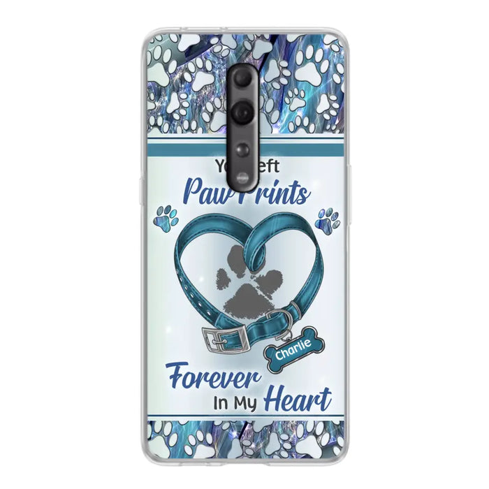 Custom Personalized Memorial Dog Collar Phone Case - Memorial Gift Idea For Dog Lover - You Left Paw Prints Forever In My Heart - Case For Xiaomi/ Huawei/ Oppo