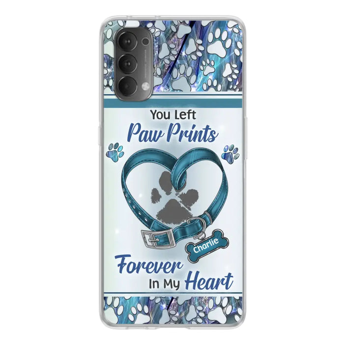 Custom Personalized Memorial Dog Collar Phone Case - Memorial Gift Idea For Dog Lover - You Left Paw Prints Forever In My Heart - Case For Xiaomi/ Huawei/ Oppo