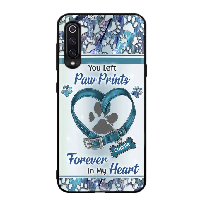 Custom Personalized Memorial Dog Collar Phone Case - Memorial Gift Idea For Dog Lover - You Left Paw Prints Forever In My Heart - Case For Xiaomi/ Huawei/ Oppo