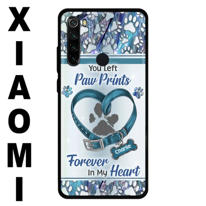 Custom Personalized Memorial Dog Collar Phone Case - Memorial Gift Idea For Dog Lover - You Left Paw Prints Forever In My Heart - Case For Xiaomi/ Huawei/ Oppo