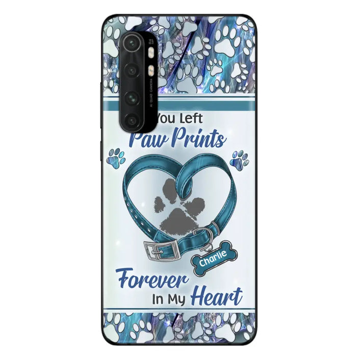 Custom Personalized Memorial Dog Collar Phone Case - Memorial Gift Idea For Dog Lover - You Left Paw Prints Forever In My Heart - Case For Xiaomi/ Huawei/ Oppo