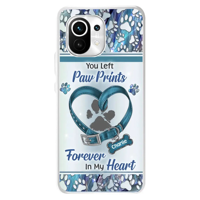 Custom Personalized Memorial Dog Collar Phone Case - Memorial Gift Idea For Dog Lover - You Left Paw Prints Forever In My Heart - Case For Xiaomi/ Huawei/ Oppo