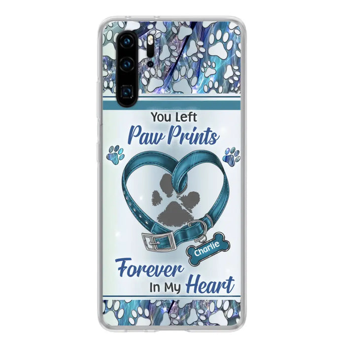 Custom Personalized Memorial Dog Collar Phone Case - Memorial Gift Idea For Dog Lover - You Left Paw Prints Forever In My Heart - Case For Xiaomi/ Huawei/ Oppo