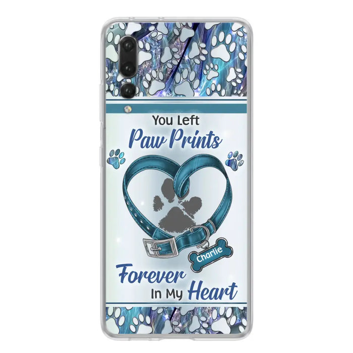 Custom Personalized Memorial Dog Collar Phone Case - Memorial Gift Idea For Dog Lover - You Left Paw Prints Forever In My Heart - Case For Xiaomi/ Huawei/ Oppo