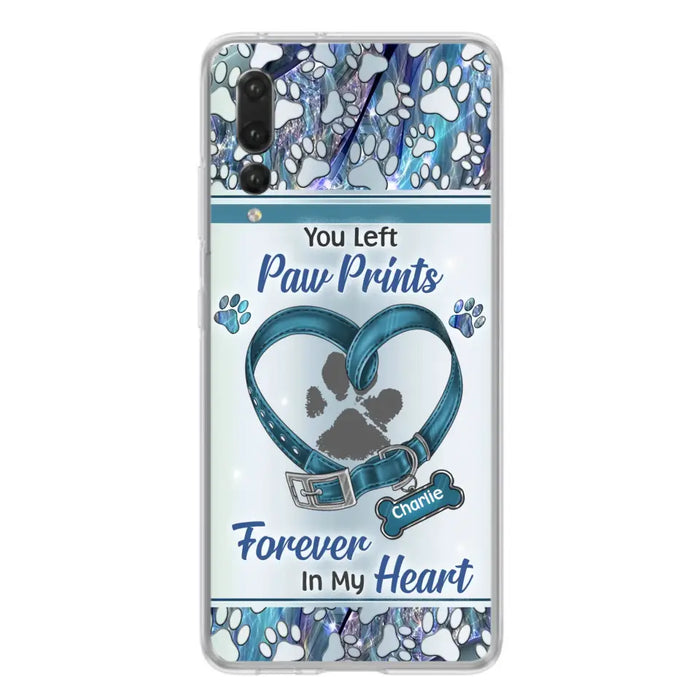 Custom Personalized Memorial Dog Collar Phone Case - Memorial Gift Idea For Dog Lover - You Left Paw Prints Forever In My Heart - Case For Xiaomi/ Huawei/ Oppo