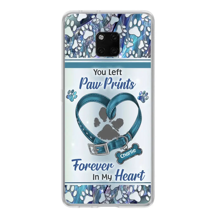 Custom Personalized Memorial Dog Collar Phone Case - Memorial Gift Idea For Dog Lover - You Left Paw Prints Forever In My Heart - Case For Xiaomi/ Huawei/ Oppo