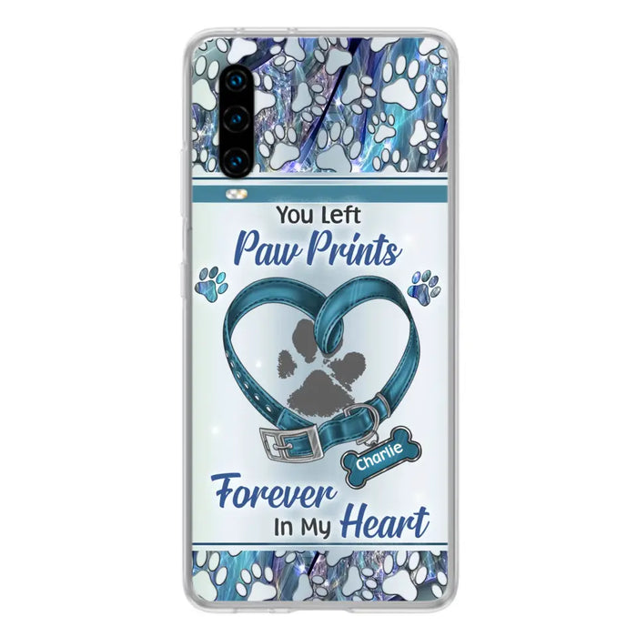 Custom Personalized Memorial Dog Collar Phone Case - Memorial Gift Idea For Dog Lover - You Left Paw Prints Forever In My Heart - Case For Xiaomi/ Huawei/ Oppo