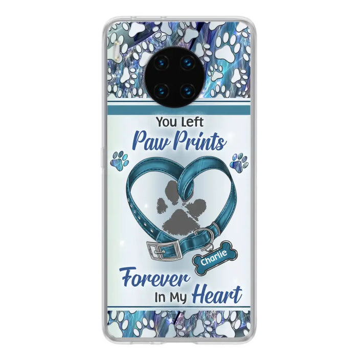 Custom Personalized Memorial Dog Collar Phone Case - Memorial Gift Idea For Dog Lover - You Left Paw Prints Forever In My Heart - Case For Xiaomi/ Huawei/ Oppo