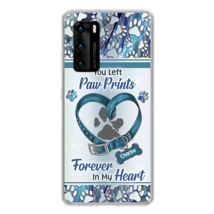 Custom Personalized Memorial Dog Collar Phone Case - Memorial Gift Idea For Dog Lover - You Left Paw Prints Forever In My Heart - Case For Xiaomi/ Huawei/ Oppo