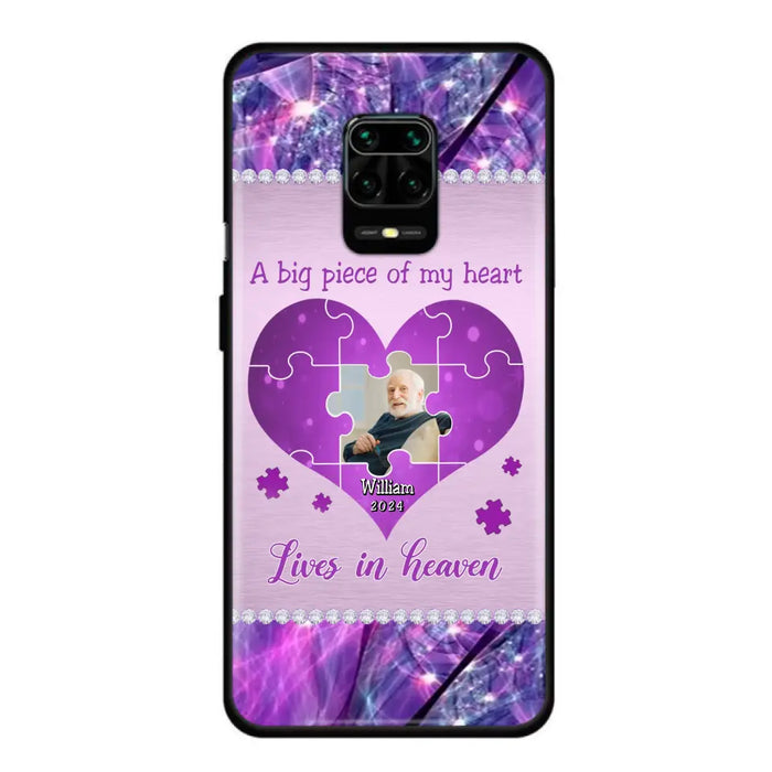 Custom Personalized Memorial Photo Phone Case - Memorial Gift Idea for Father's Day - A Big Piece Of My Heart Lives In Heaven - Case for Xiaomi/Huawei/Oppo