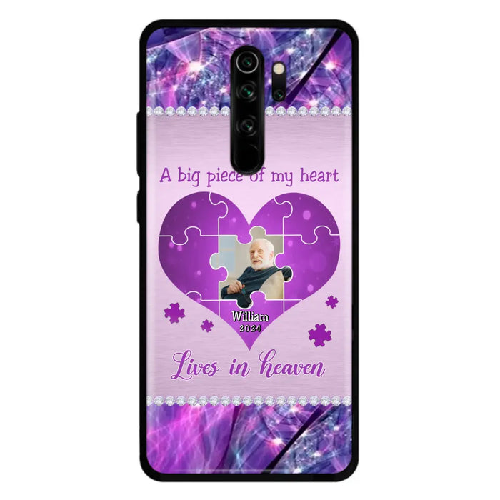 Custom Personalized Memorial Photo Phone Case - Memorial Gift Idea for Father's Day - A Big Piece Of My Heart Lives In Heaven - Case for Xiaomi/Huawei/Oppo