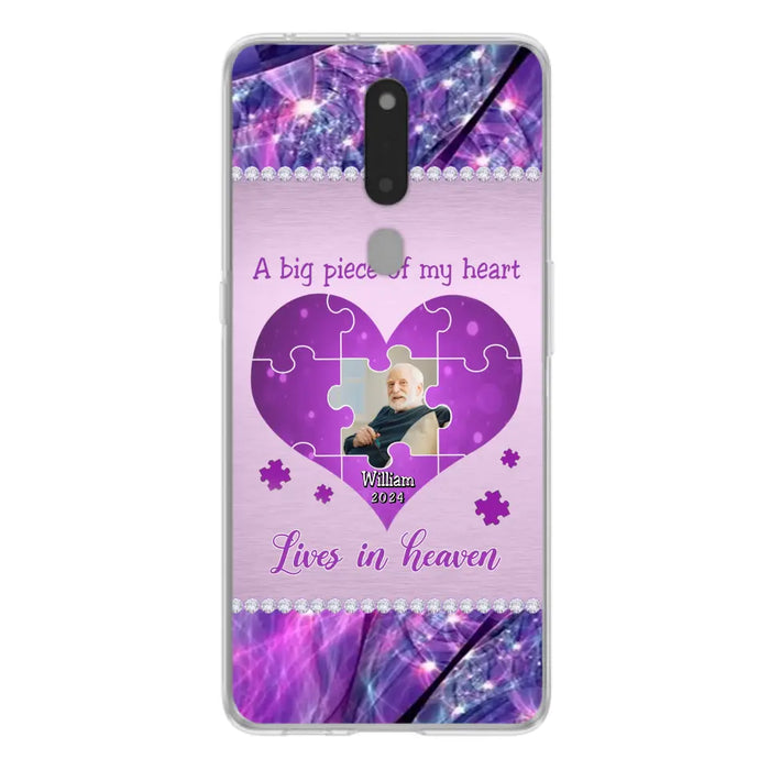 Custom Personalized Memorial Photo Phone Case - Memorial Gift Idea for Father's Day - A Big Piece Of My Heart Lives In Heaven - Case for Xiaomi/Huawei/Oppo