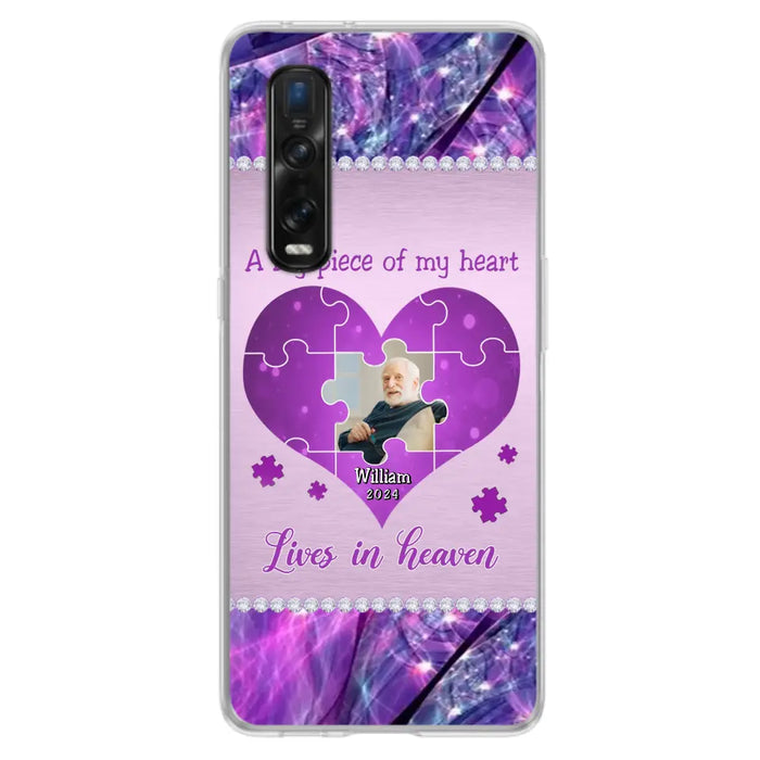 Custom Personalized Memorial Photo Phone Case - Memorial Gift Idea for Father's Day - A Big Piece Of My Heart Lives In Heaven - Case for Xiaomi/Huawei/Oppo