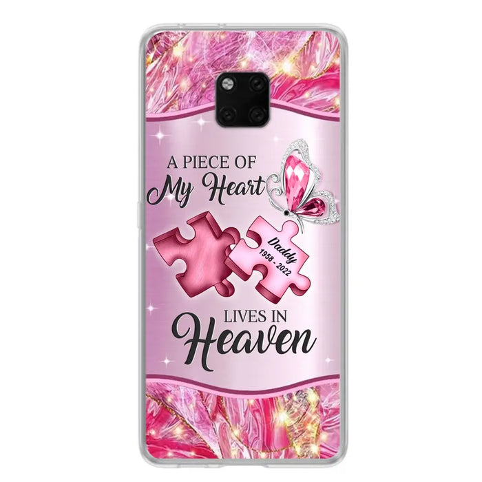 Custom Personalized Memorial Phone Case - Memorial Gift Idea for Father's Day - Case for Xiaomi/ Oppo/ Huawei - A Piece Of My Heart Lives In Heaven