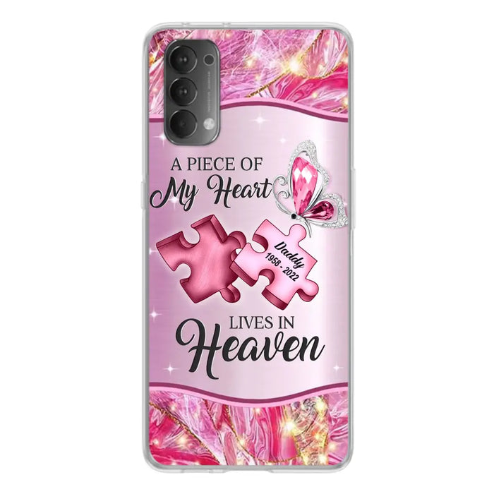 Custom Personalized Memorial Phone Case - Memorial Gift Idea for Father's Day - Case for Xiaomi/ Oppo/ Huawei - A Piece Of My Heart Lives In Heaven