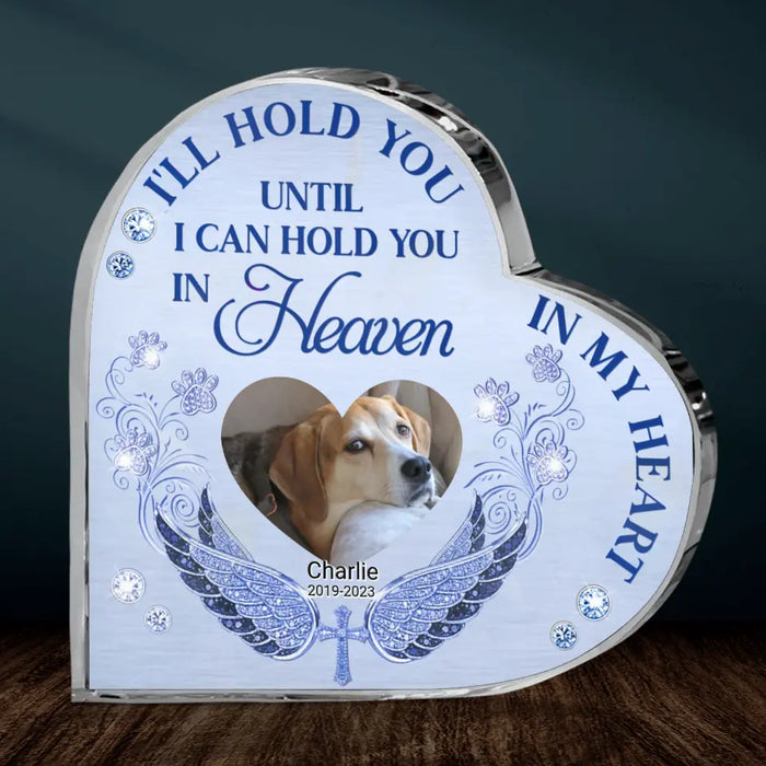 Custom Personalized Memorial Dog Heart Shaped Acrylic Plaque - Upload Photo - Gift Idea For Dog Lover