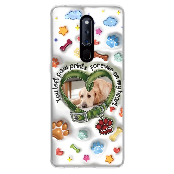 Custom Personalized Memorial Dog 3D Inflated Effect Phone Case - Upload Photo - Memorial Gift Idea - You Left Paw Prints Forever On My Heart - Case for Xiaomi/ Oppo/ Huawei