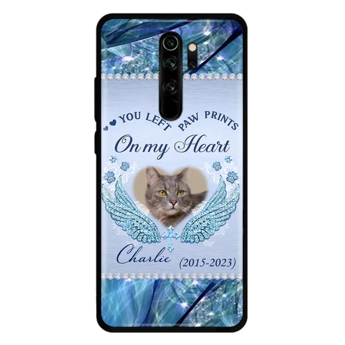 Custom Personalized Memorial Phone Case - Upload Photo - Memorial Gift Idea For Dog/ Cat Lover - You Left Paw Prints On My Heart Case for Xiaomi/ Huawei/ Oppo