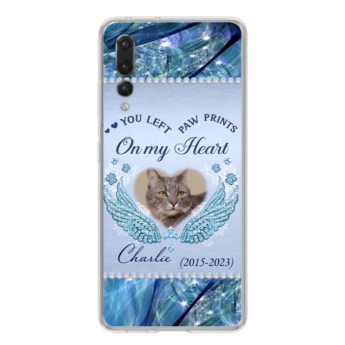 Custom Personalized Memorial Phone Case - Upload Photo - Memorial Gift Idea For Dog/ Cat Lover - You Left Paw Prints On My Heart Case for Xiaomi/ Huawei/ Oppo