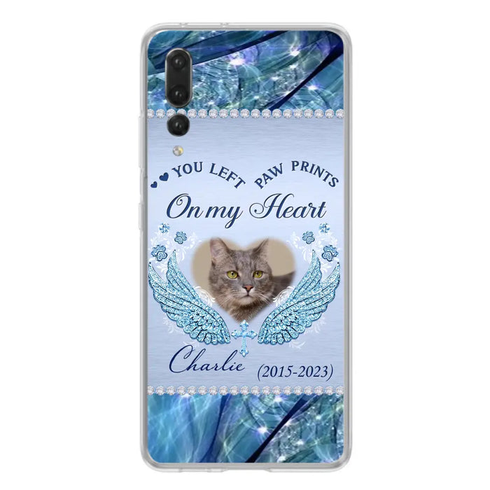 Custom Personalized Memorial Phone Case - Upload Photo - Memorial Gift Idea For Dog/ Cat Lover - You Left Paw Prints On My Heart Case for Xiaomi/ Huawei/ Oppo