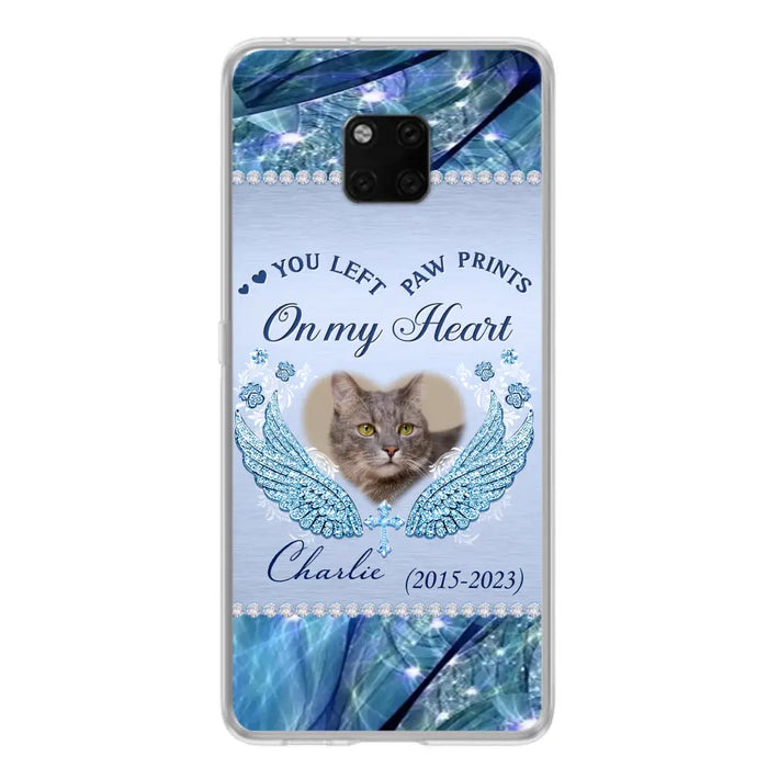 Custom Personalized Memorial Phone Case - Upload Photo - Memorial Gift Idea For Dog/ Cat Lover - You Left Paw Prints On My Heart Case for Xiaomi/ Huawei/ Oppo