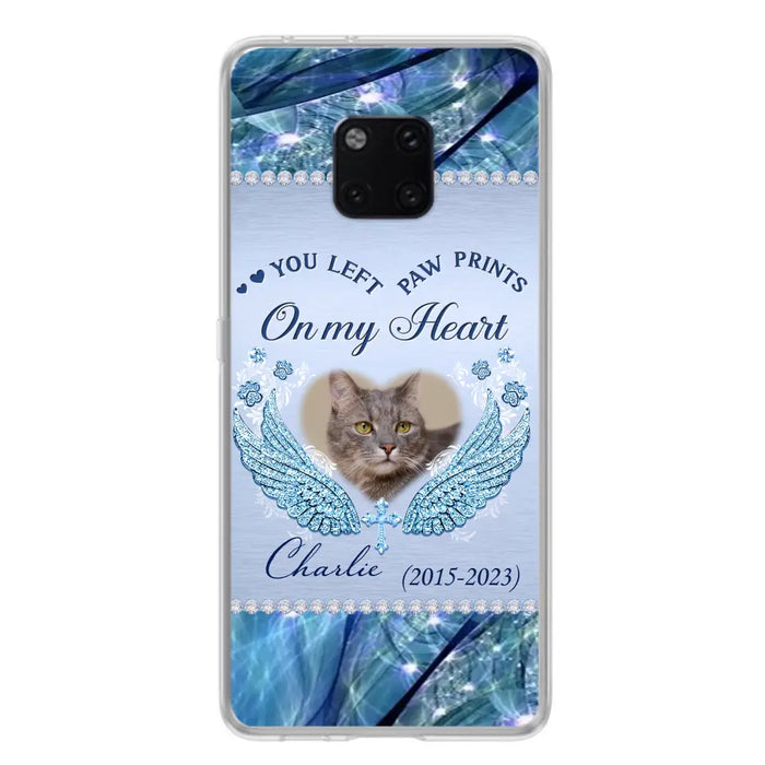 Custom Personalized Memorial Phone Case - Upload Photo - Memorial Gift Idea For Dog/ Cat Lover - You Left Paw Prints On My Heart Case for Xiaomi/ Huawei/ Oppo