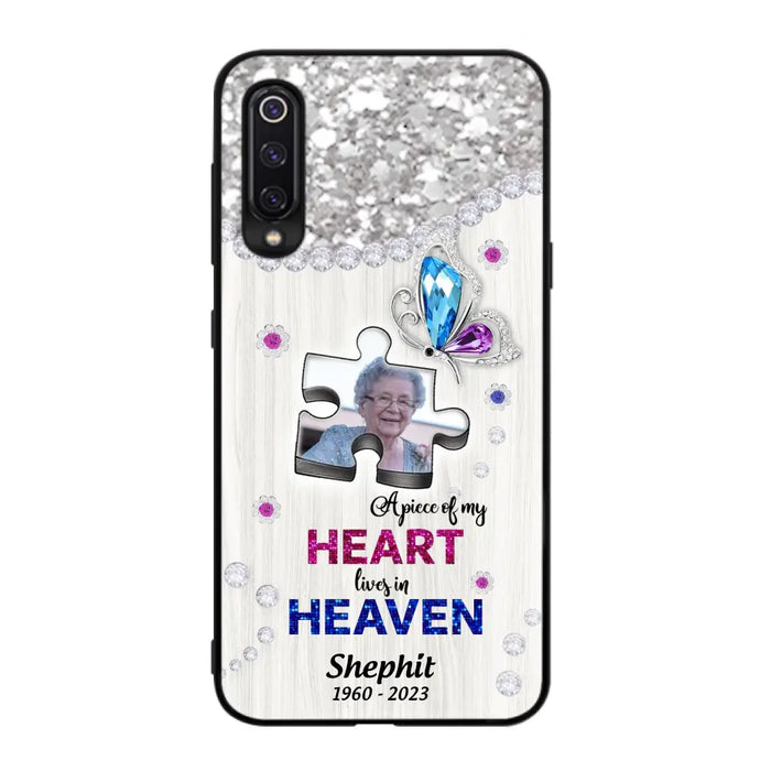 Custom Personalized Memorial Phone Case - Upload Photo - Memorial Gift Idea For Family Member - A Piece Of My Heart Lives In Heaven - Case for Xiaomi/ Oppo/ Huawei