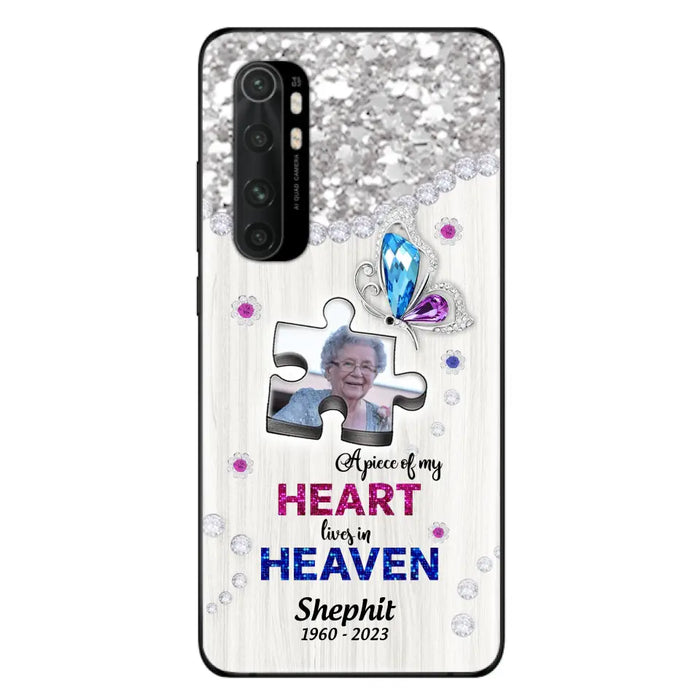 Custom Personalized Memorial Phone Case - Upload Photo - Memorial Gift Idea For Family Member - A Piece Of My Heart Lives In Heaven - Case for Xiaomi/ Oppo/ Huawei