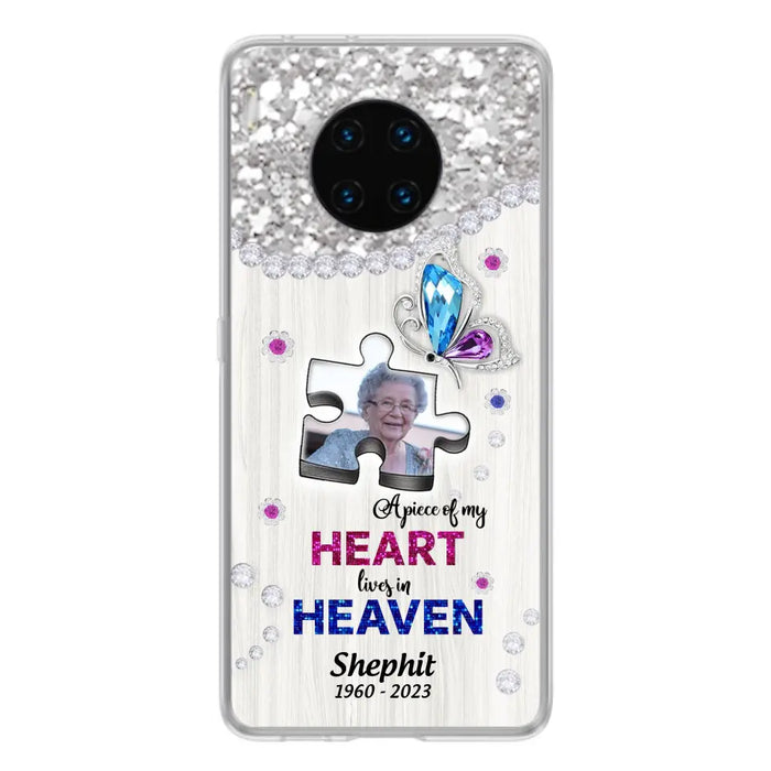 Custom Personalized Memorial Phone Case - Upload Photo - Memorial Gift Idea For Family Member - A Piece Of My Heart Lives In Heaven - Case for Xiaomi/ Oppo/ Huawei