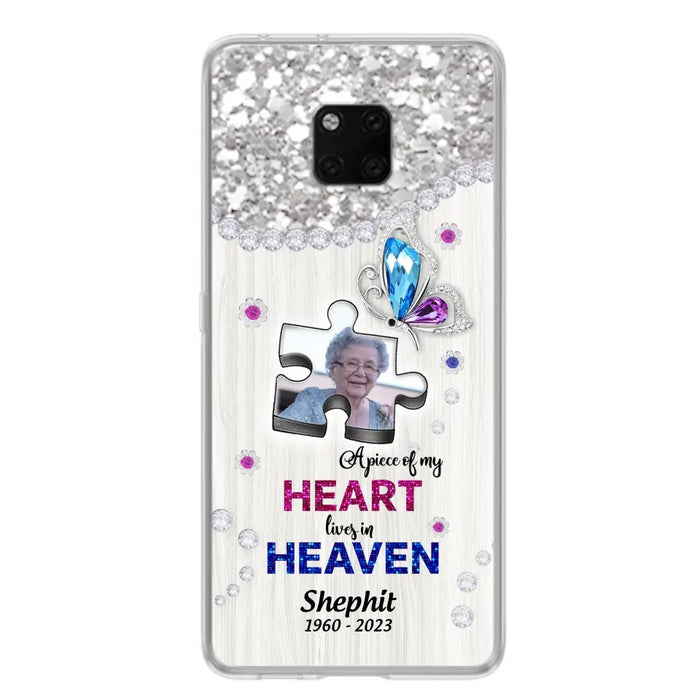 Custom Personalized Memorial Phone Case - Upload Photo - Memorial Gift Idea For Family Member - A Piece Of My Heart Lives In Heaven - Case for Xiaomi/ Oppo/ Huawei