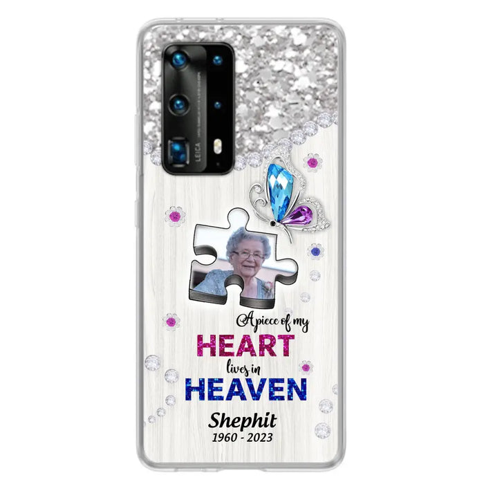 Custom Personalized Memorial Phone Case - Upload Photo - Memorial Gift Idea For Family Member - A Piece Of My Heart Lives In Heaven - Case for Xiaomi/ Oppo/ Huawei