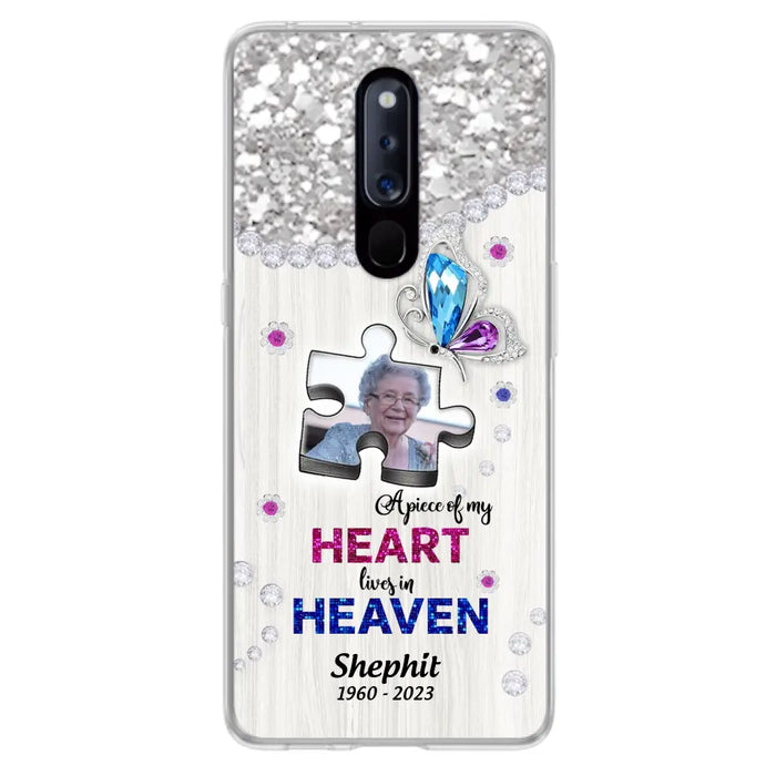 Custom Personalized Memorial Phone Case - Upload Photo - Memorial Gift Idea For Family Member - A Piece Of My Heart Lives In Heaven - Case for Xiaomi/ Oppo/ Huawei