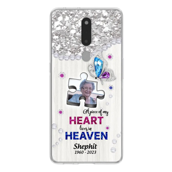 Custom Personalized Memorial Phone Case - Upload Photo - Memorial Gift Idea For Family Member - A Piece Of My Heart Lives In Heaven - Case for Xiaomi/ Oppo/ Huawei