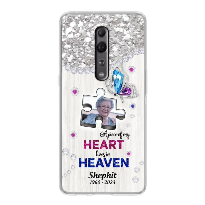 Custom Personalized Memorial Phone Case - Upload Photo - Memorial Gift Idea For Family Member - A Piece Of My Heart Lives In Heaven - Case for Xiaomi/ Oppo/ Huawei