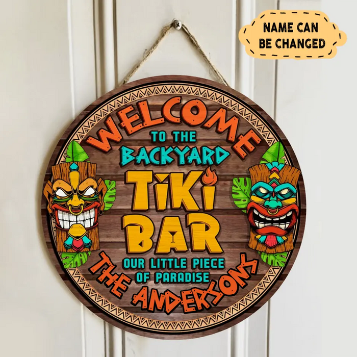 Custom Personalized Tiki Bar Wooden Sign - Gift Idea For Family