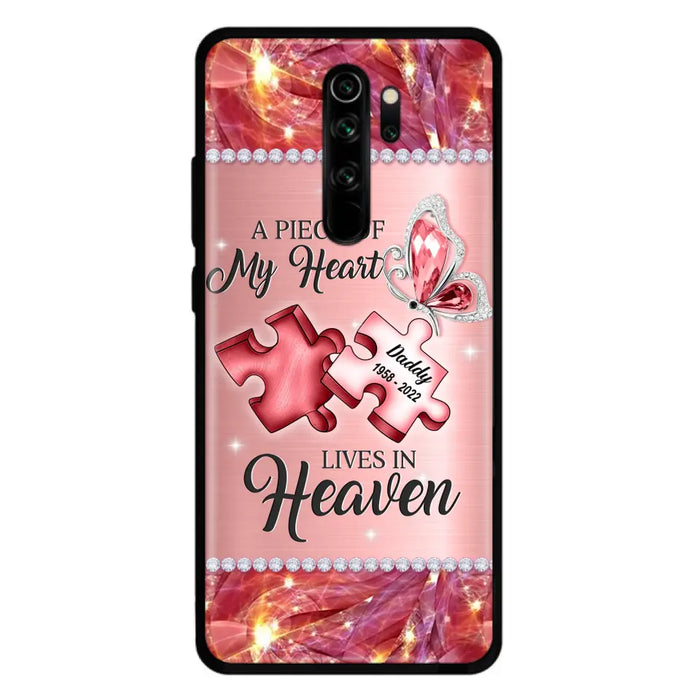 Custom Personalized Memorial Phone Case - Memorial Gift Idea for Father's Day - A Piece Of My Heart Lives In Heaven - Case for Xiaomi/Huawei/Oppo