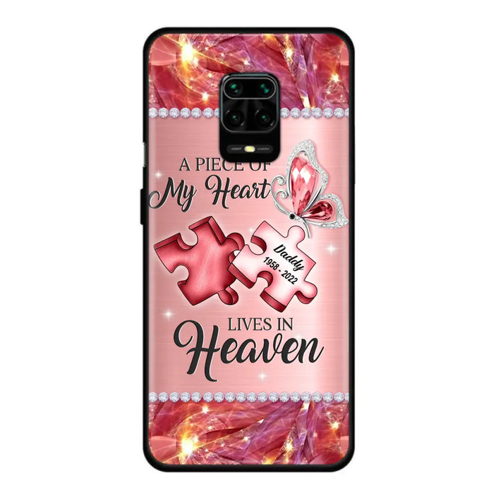 Custom Personalized Memorial Phone Case - Memorial Gift Idea for Father's Day - A Piece Of My Heart Lives In Heaven - Case for Xiaomi/Huawei/Oppo